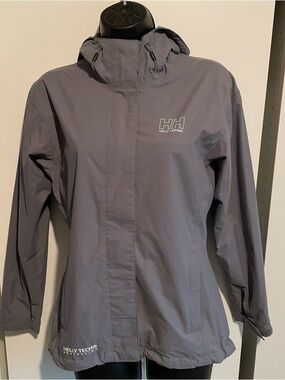 Helly Hansen Women's Gray Hooded Shell Jacket